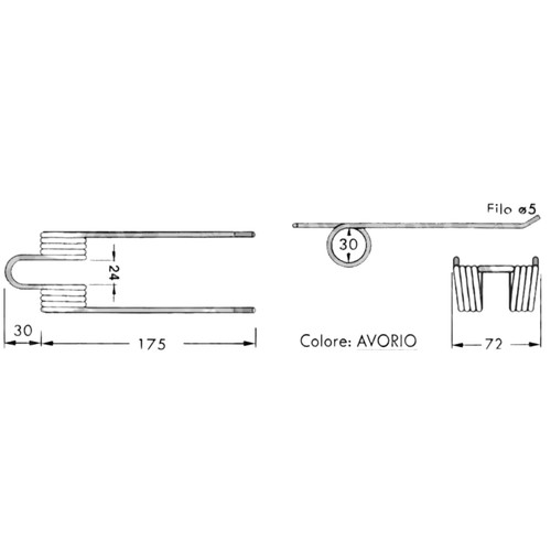 Dente molla per raccoglitore - dente/molla,