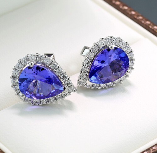 Orecchini tanzanite brillanti - orecchini,,