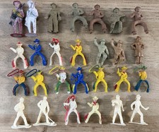 Lotto figurine cowboy e indiani vintage western in plastica - Rodeo stile Marx MPC