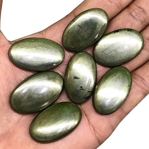 Lotto pezzi cabochon pirite - 7,