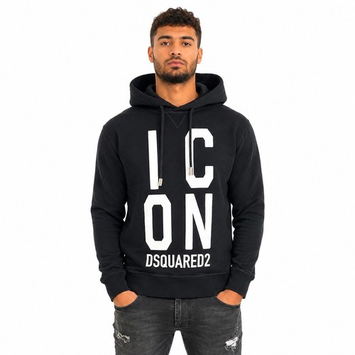 Dsquared2 felpa uomo nera con - uomo,
