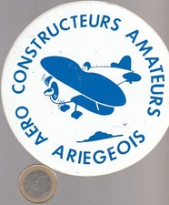 Autocollant. AERO CONSTRUCTEURS AMATEURS ARIEGEOIS