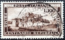 ITALIA REPUBBLICA 1949 Repubblica Romana usato Sass. 600
