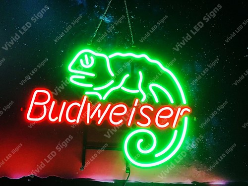 Insegna neon lizard beer bar - lizard,