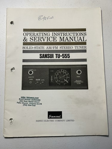 Sansui 555 sintonizzatore - sansui, tu-555