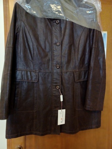 Giaccone vera pelle marrone - vera,