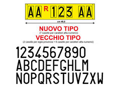  LETTERE E NUMERI ADESIVI x TARGA RIPETITRICE RIMORCHI CARAVAN  TARGHE AUTO