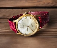 Orologio da uomo svizzero vintage Majex 17 Jewels Incabloc carica manuale placcato oro ottime condizioni GWO