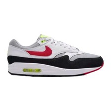 Nike Air Max 1 Sneaker Uomo Pelle Bianco Nero Rosso Peperoncino - Spedizione Lampo