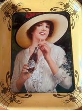 Vassoio vintage Coca-Cola giallo