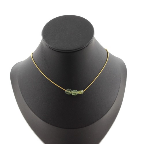 Collana perle apatite verde - 3,