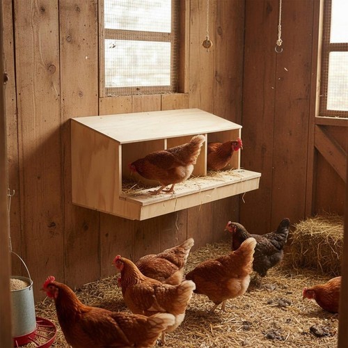 Nido triplo per galline