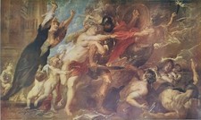 Grande stampa a colori antica