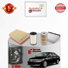 KIT TAGLIANDO 4 FILTRI E OLIO VW PASSAT VII B7 1.6 TDI 77KW 105CV DAL 2010 ->