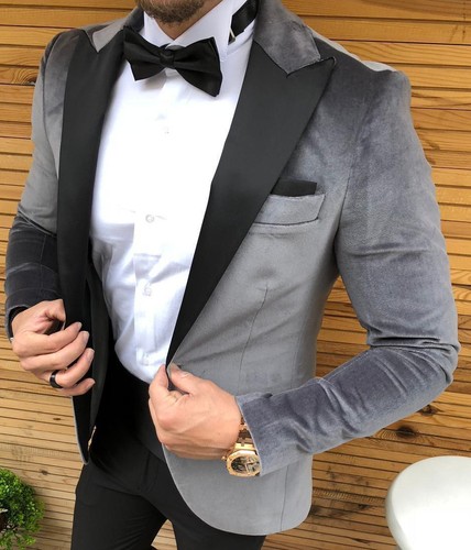 Grigio argento velluto - grigio,