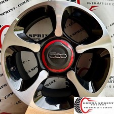 4 CERCHI IN LEGA ORIGINALI RAGGIO 17 FIAT 500 500 ABARTH 595 NERO LUCIDO DIAMANT