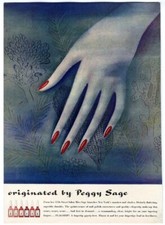 PEGGY SAGE Cosmetic Ad 1943