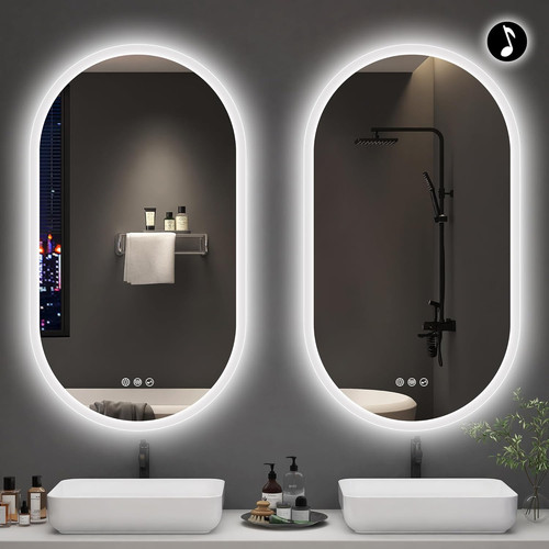 Specchio bagno led - , ovale