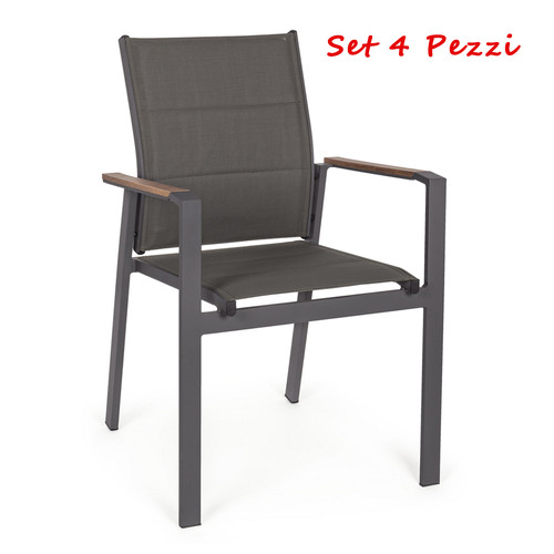 Sedia con bracci kubik - sedia,