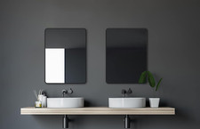 Design black living specchio - living-,