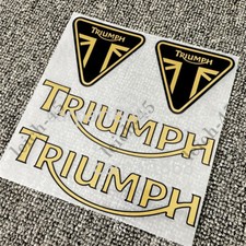 Adesivo stemma serbatoio carburante riflettente moto oro per TRIUMPH body badge