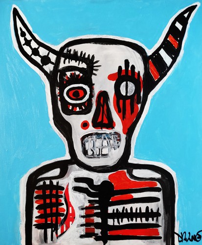 Love tela skull teschio - tela,
