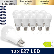 E27 LED 10 LAMPADINE da 3W a
