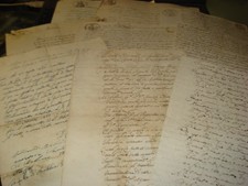 9 ANTICHE LETTERE TIMBRI