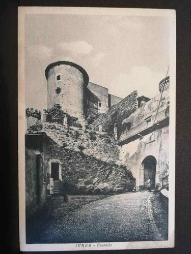 Cartolina ivrea castello - ivrea,