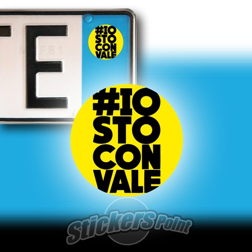 Adesivi targa iostoconvale - adesivi,