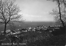 280) CARTOLINA FRANCAVILLA AL MARE PANORAMA BARCHE A VELA VIAGGIATA 1957 CHIETI