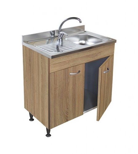 Sottolavello rovere con - rovere,