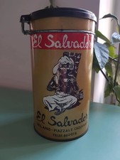 Latta vintage caffè El Salvador Milano anni 60 chiusura ermetica raro collezione