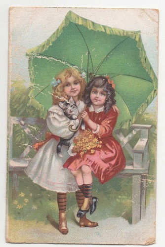 Cartolina antica illustrata - cartolina,