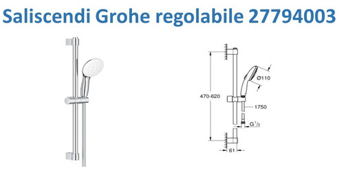 Saliscendi asta doccia grohe - asta,