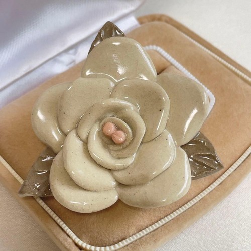 Spilla vintage ceramica con - spilla,