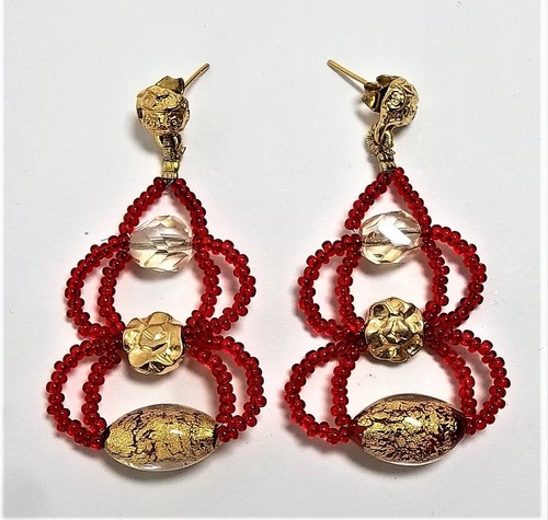 Orecchini donna micaela rosso - orecchini,