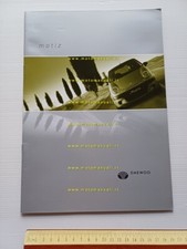 Daewoo Matiz modelli 2001-2002 depliant italiano originale