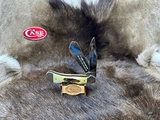 Coltello Richard Petty Saddlehorn Case 1985 con manici cervo come nuovo in scatola+++