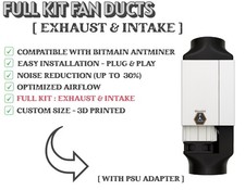 3D Air Ducts FULL KIT Bitmain S19/S21 – Improved Cooling & Noise Reduction