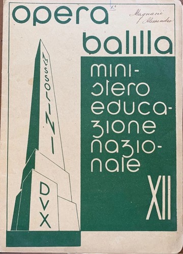 Fascismo opera nazionale - opera,