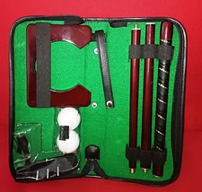 Set gioco golf da casa portatile per ufficio borsa similpelle mazza palline buca