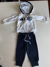 Tuta bambino cotone bianco/blu Cesare Paciotti 9/12 mesi