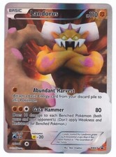 POKEMON • Landorus FULL ART • ULTRA RARA PROMO STELLA NERA BSP 43 BW43 NM