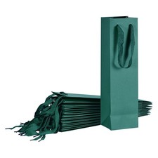 Vino Borse,24pz Scuro Verde 4 x 4 x 14 In Vino Regalo Borse
