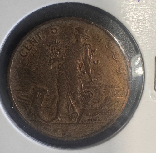 Italia regno centesimi - 5, 1909