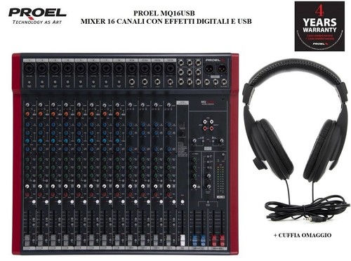 Proel mq16usb mixer prof - mq16usb,