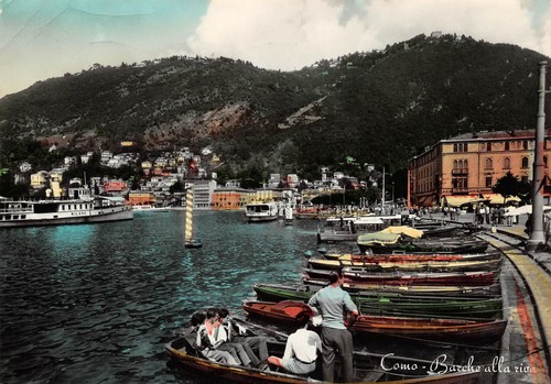 Cartolina como barche - como, alla