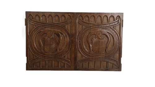 Coppia pannelli antichi - , legno