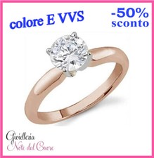 ANELLO SOLITARIO ORO ROSA